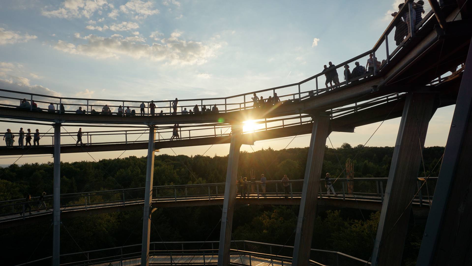 Sonnenuntergang Baumwipfelpfad Steigerwald